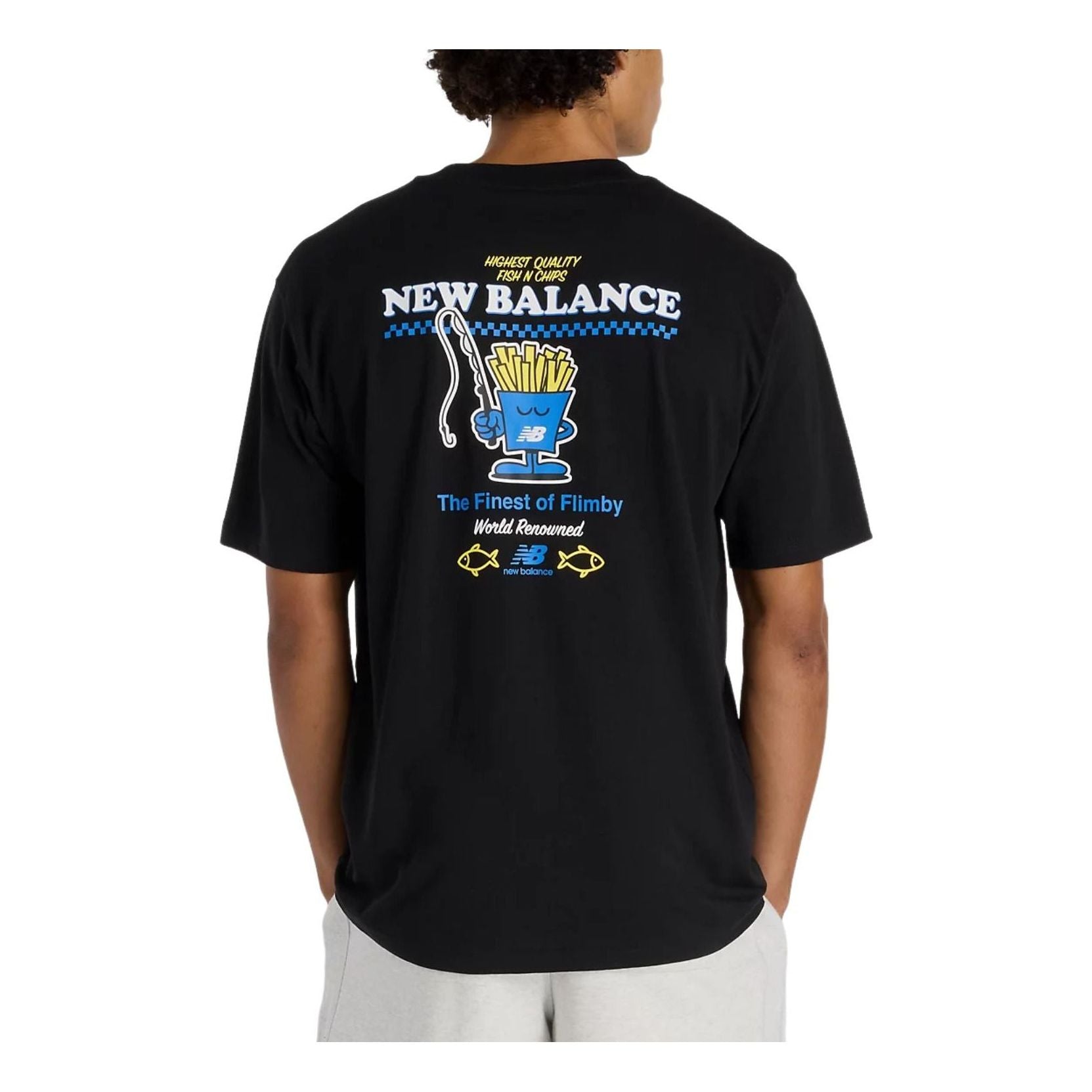 New Balance Fish and Chips T-Shirt Asia Sizing 'Black' MT61I5BMBK