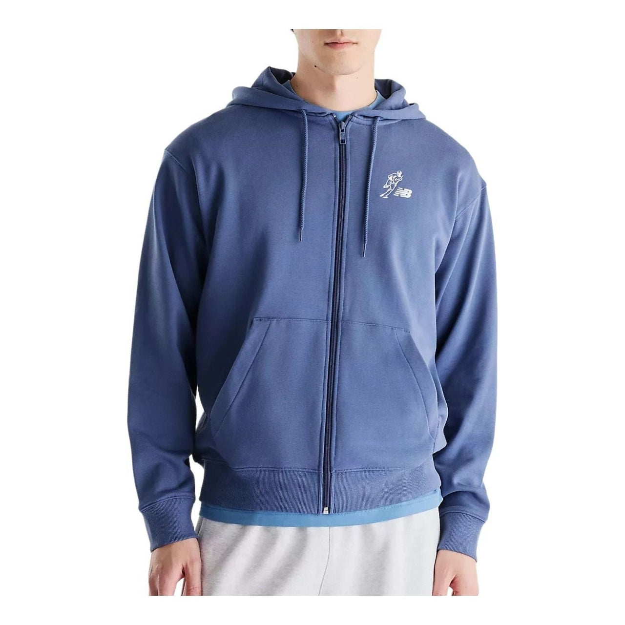 New Balance x Shohei Logo French Terry Full Zip Hoodie Asia Sizing 'Vintage Indigo' MT62Q6C7VTI