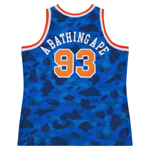 Mitchell & Ness x BAPE Swingman Camo Jersey 'New York Knicks Blue' 203466568