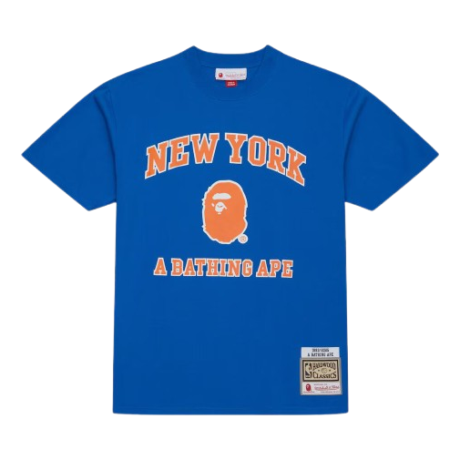 Mitchell & Ness x BAPE T-Shirt 'New York Knicks Blue' 203466574