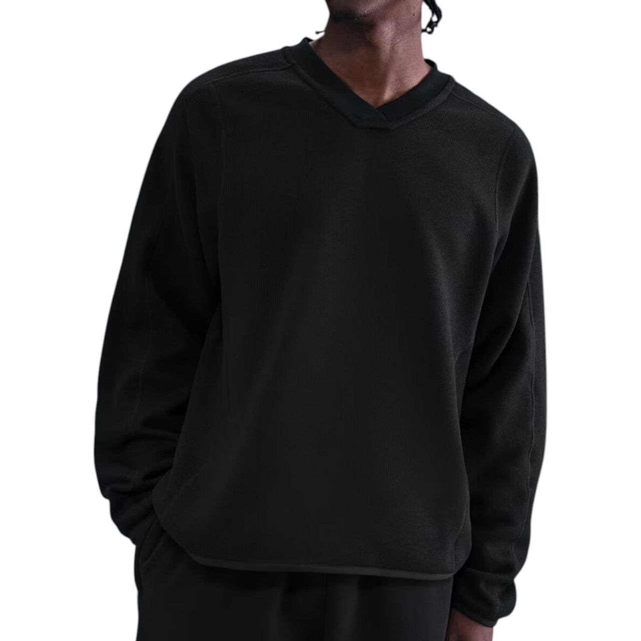 Nike x Stussy Thermal Pullover Sweatshirt 'Black' HQ8528-010