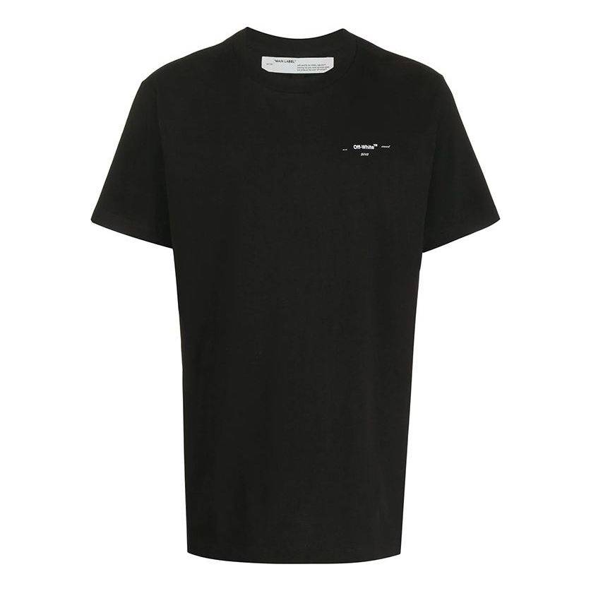 Off-White Small Logo Round Neck Short Sleeve Black OMAA027R201850171001