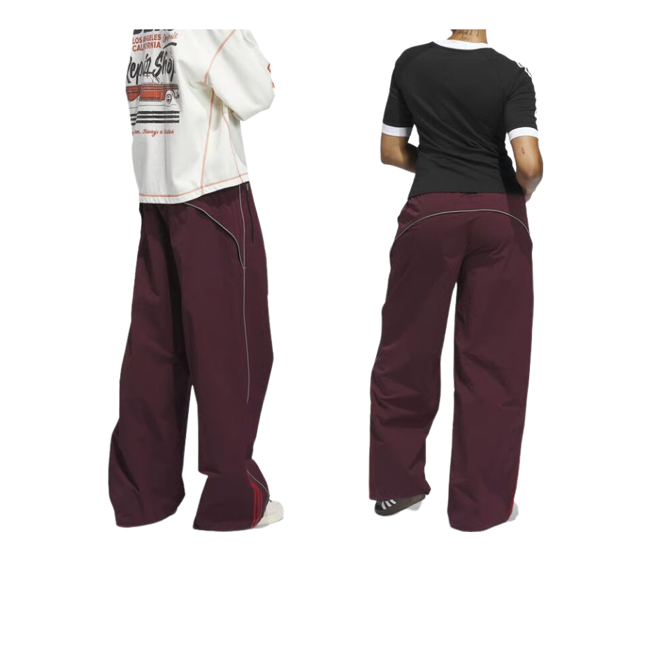 adidas Los Angeles Venice Wind Pants Relaxed Pants 'Burgundy' JX3800