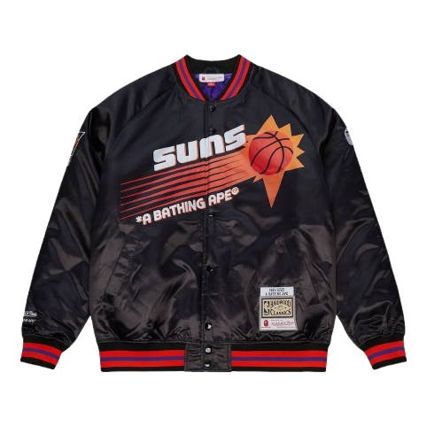 Mitchell & Ness x BAPE Satin Full-Snap Jacket 'Phoenix Suns Black' 203466562