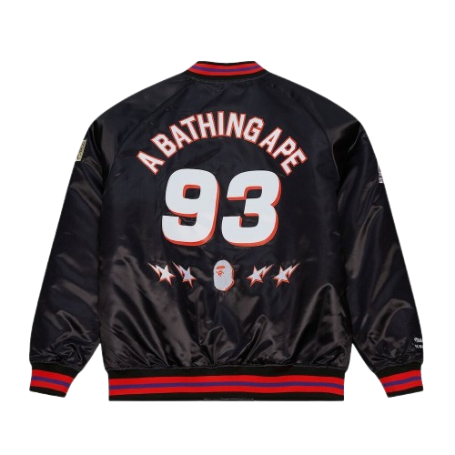 Mitchell & Ness x BAPE Satin Full-Snap Jacket 'Phoenix Suns Black' 203466562