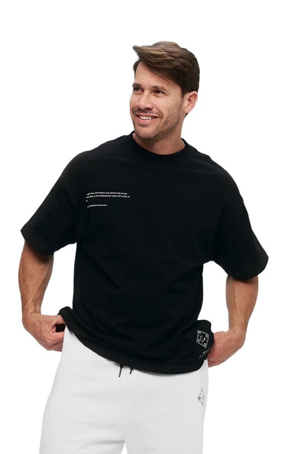 House of Cenmar T-Shirt with printed picture 'Black' HOC-W233