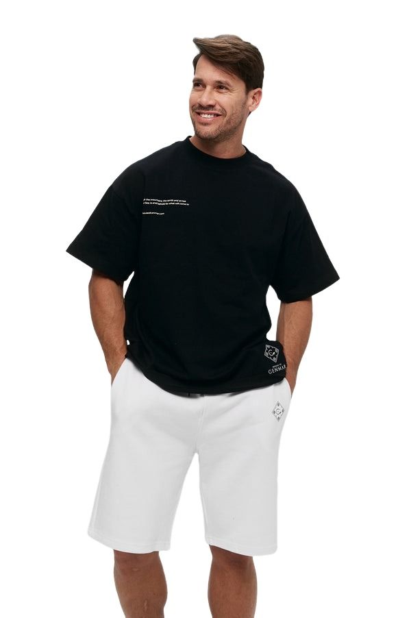 House of Cenmar T-Shirt with printed picture 'Black' HOC-W233