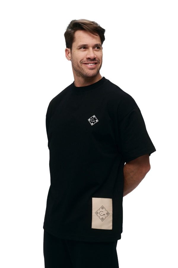House of Cenmar T-Shirt with Quote Print 'Black' HOC-WGL2