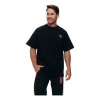House of Cenmar T-Shirt with Cenmar Pattern Printed 'Black' HOC-W236