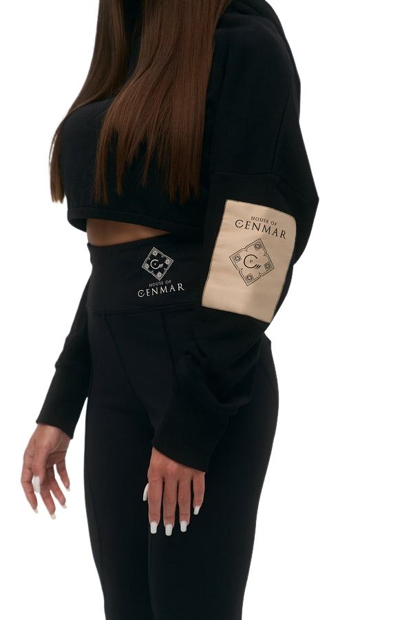 (WMNS) House of Cenmar Leggings with Logo Print 'Black' HOC-WN8