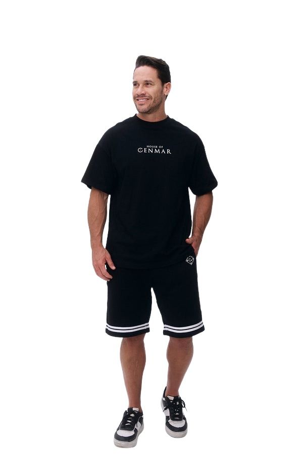 House of Cenmar Plain Loose Fit T-Shirt 'Black' HOC-WN5