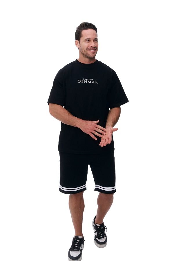 House of Cenmar Plain Loose Fit T-Shirt 'Black' HOC-WN5