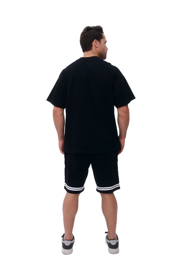 House of Cenmar Plain Loose Fit T-Shirt 'Black' HOC-WN5