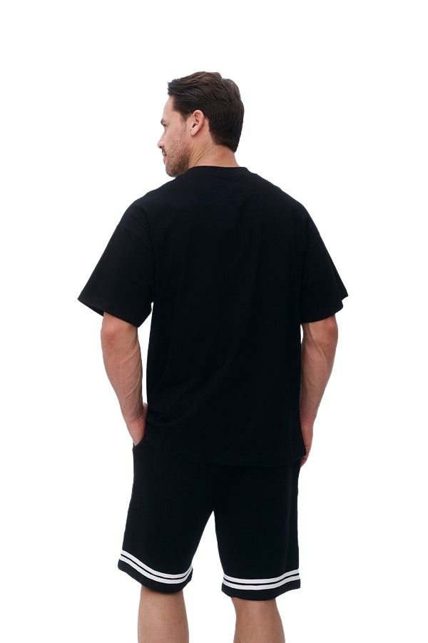 House of Cenmar Plain Loose Fit T-Shirt 'Black' HOC-WN5