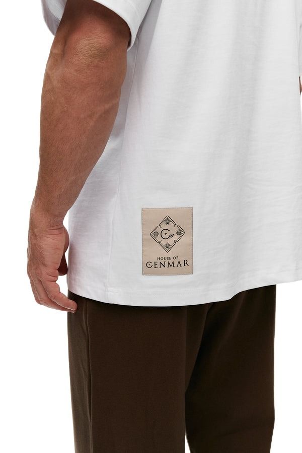 House of Cenmar T-Shirt with printed quotes 'White' HOC-W231