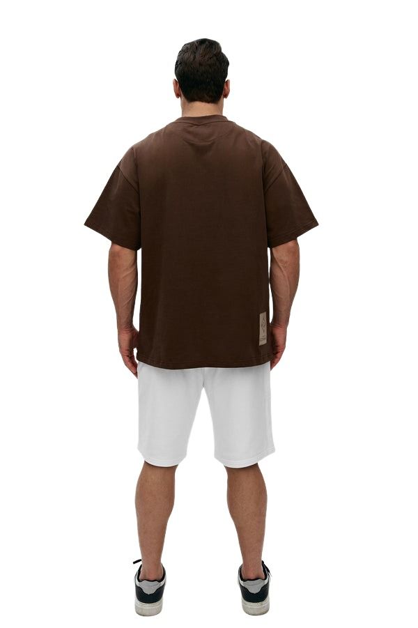 House of Cenmar Wolf Printed T-Shirt 'Light Brown' HOC-W234