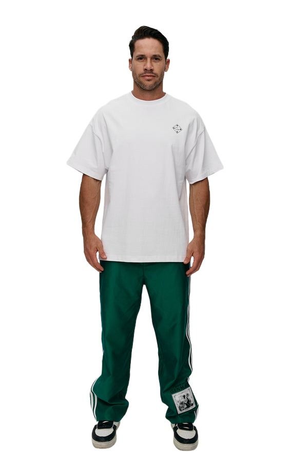 House of Cenmar T-Shirt Cenmar Pattern on A Back 'White' HOC-WTO3