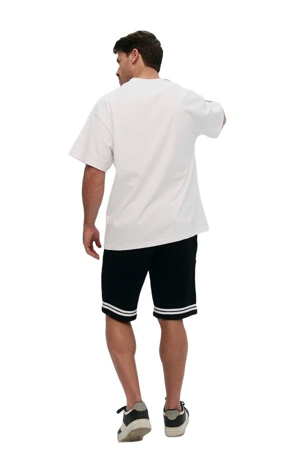 House of Cenmar T-Shirt with Lavender Artwork Print 'White' HOC-WN3