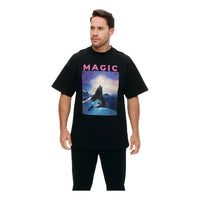 House of Cenmar T-Shirt with Artwork Print 'Black' HOC-WN1