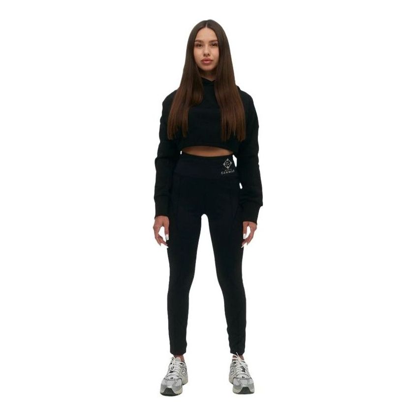 (WMNS) House of Cenmar Leggings with Logo Print 'Black' HOC-WN8