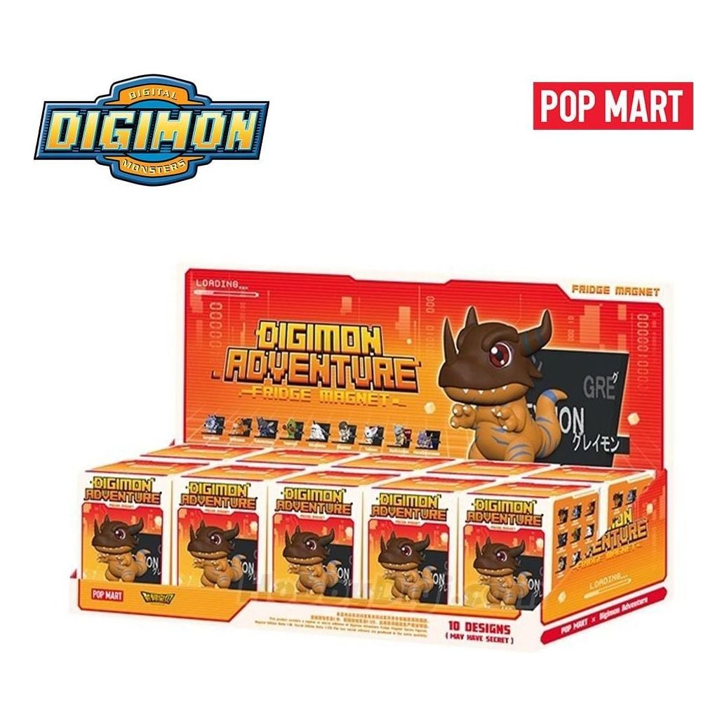 Pop Mart Digimon Fridge Magnet Sealed Case (10 Blind Boxes) PPMT-2504-0043