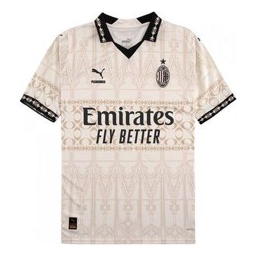 PUMA x Pleasures AC Milan 2023/24 Light Version Jersey 'Beige Black' 776064-02