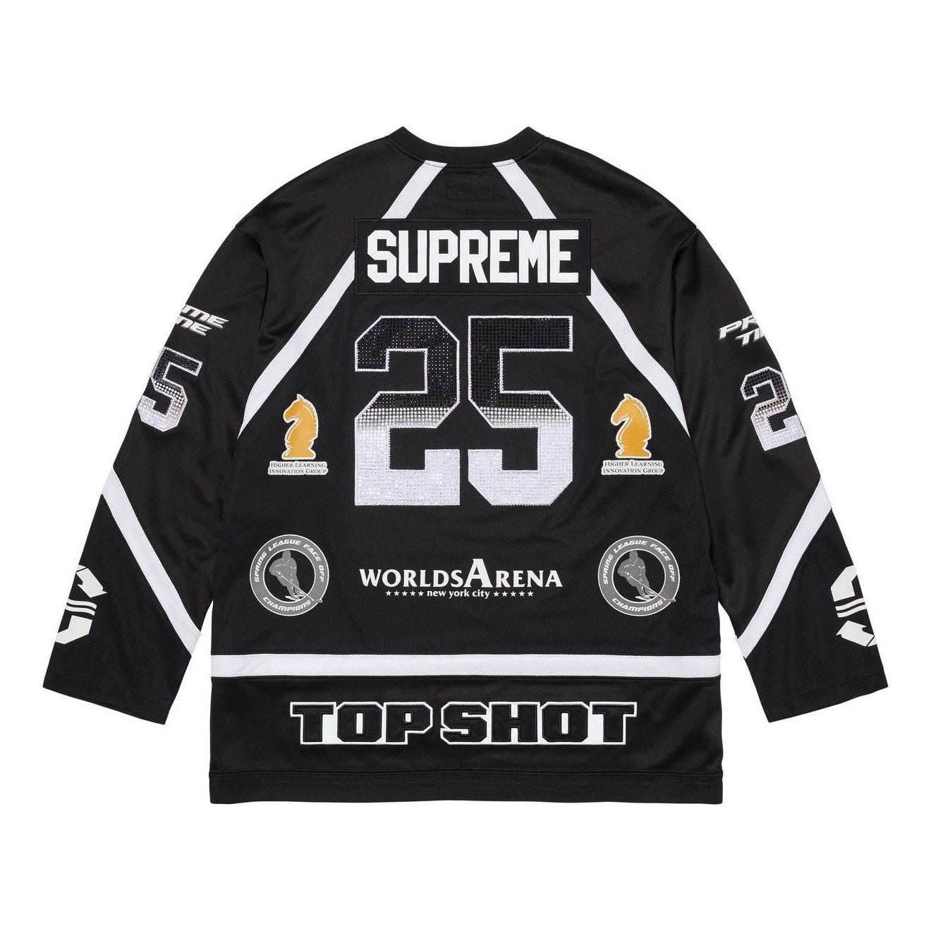 Supreme Rhinestone Hockey Jersey 'Black' SS25KN29-BLACK