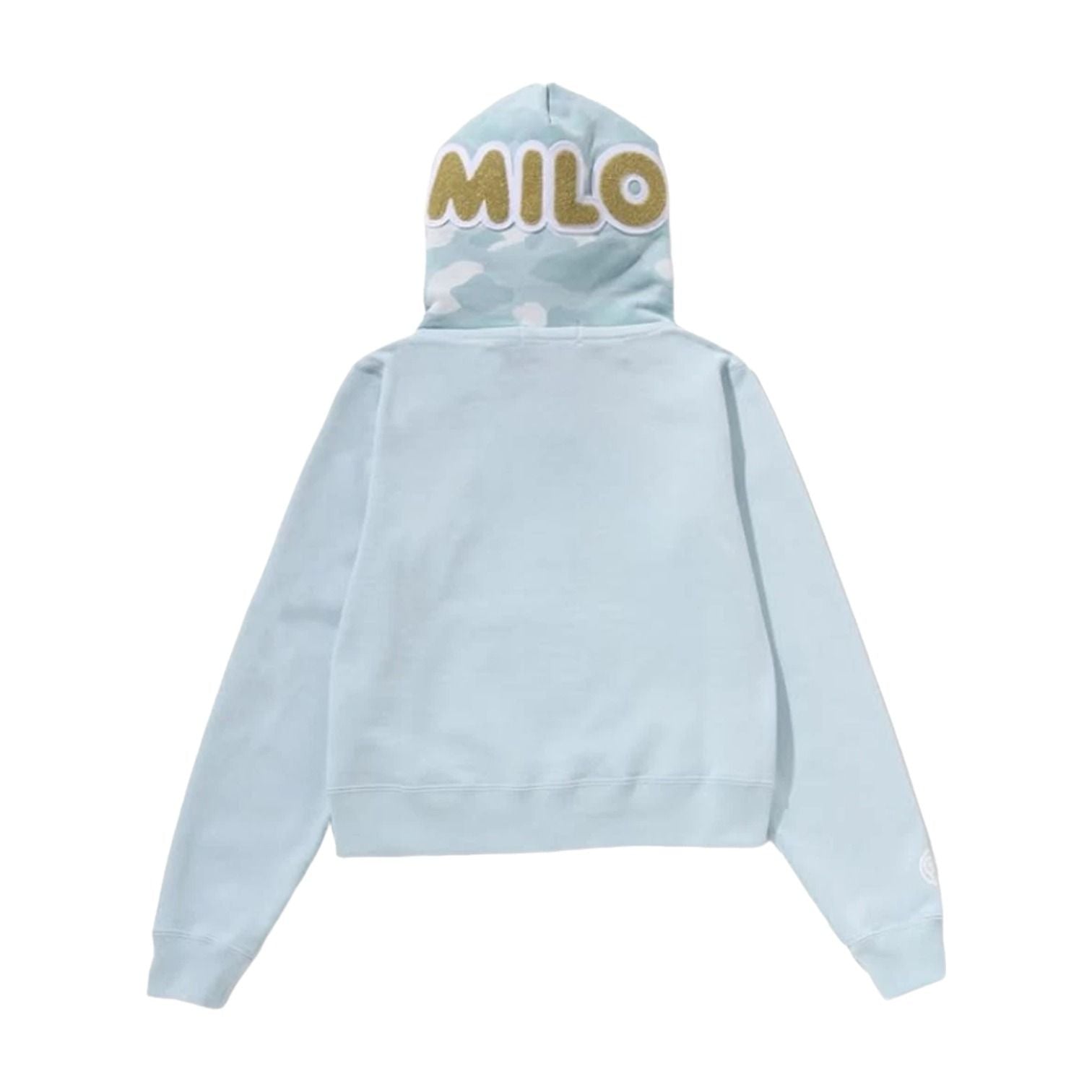 A Bathing Ape Milo Shark Cropped Full Zip Double Hoodie 'Sax' 2M30-215-301-SAX