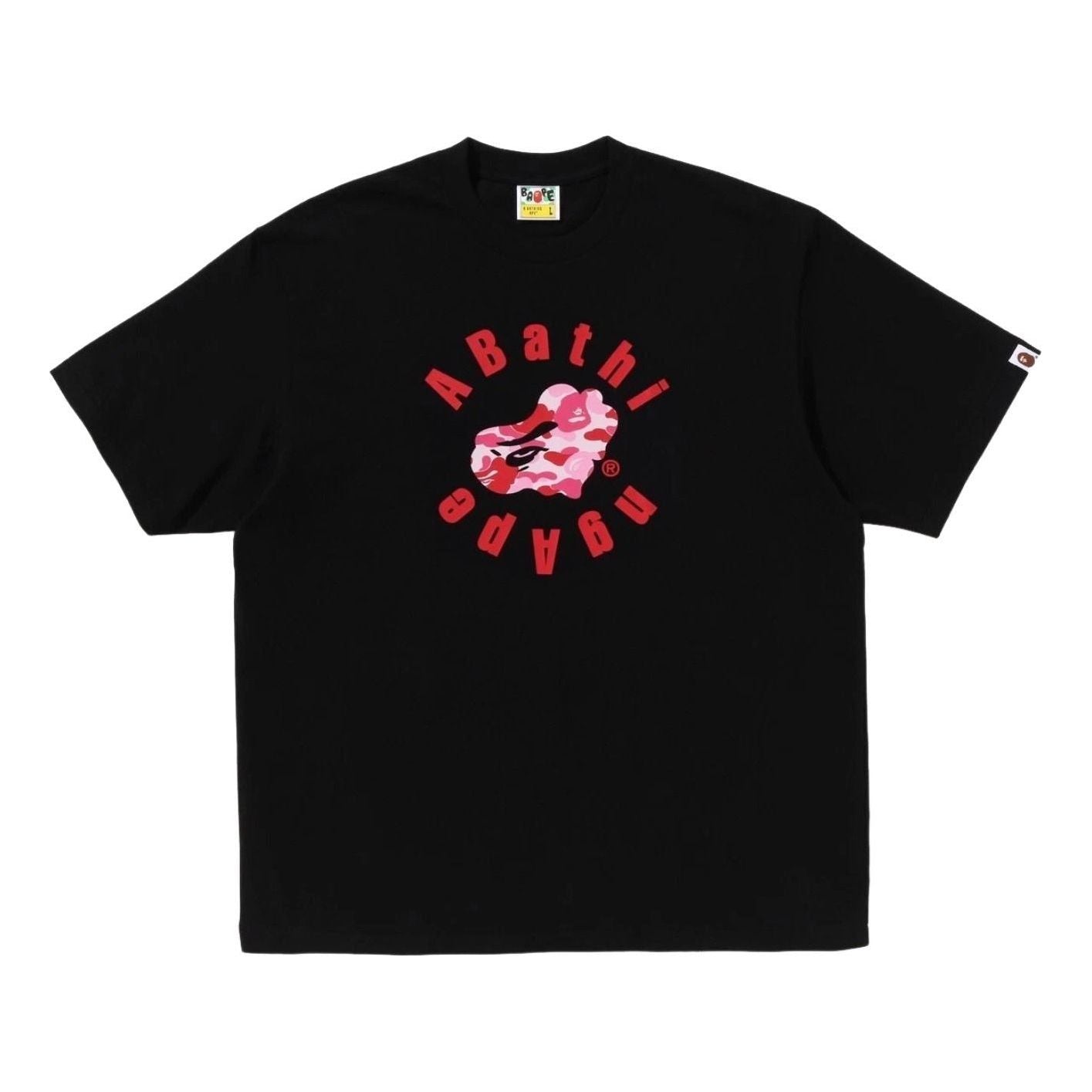 A Bathing Ape Abc Camo Heart Ape Relaxed Fit T-Shirt 'Black' 1L30-110-328-BLK