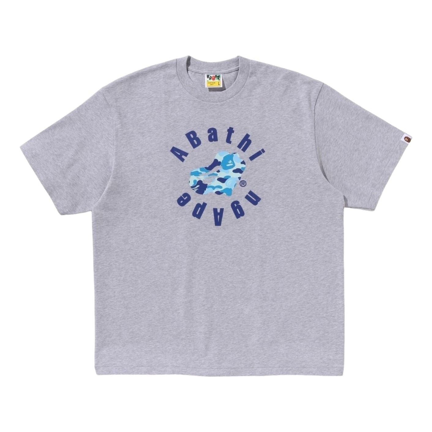 A Bathing Ape Abc Camo Heart Ape Relaxed Fit T-Shirt 'Grey' 1L30-110-328-GRY