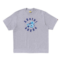 A Bathing Ape Abc Camo Heart Ape Relaxed Fit T-Shirt 'Grey' 1L30-110-328-GRY