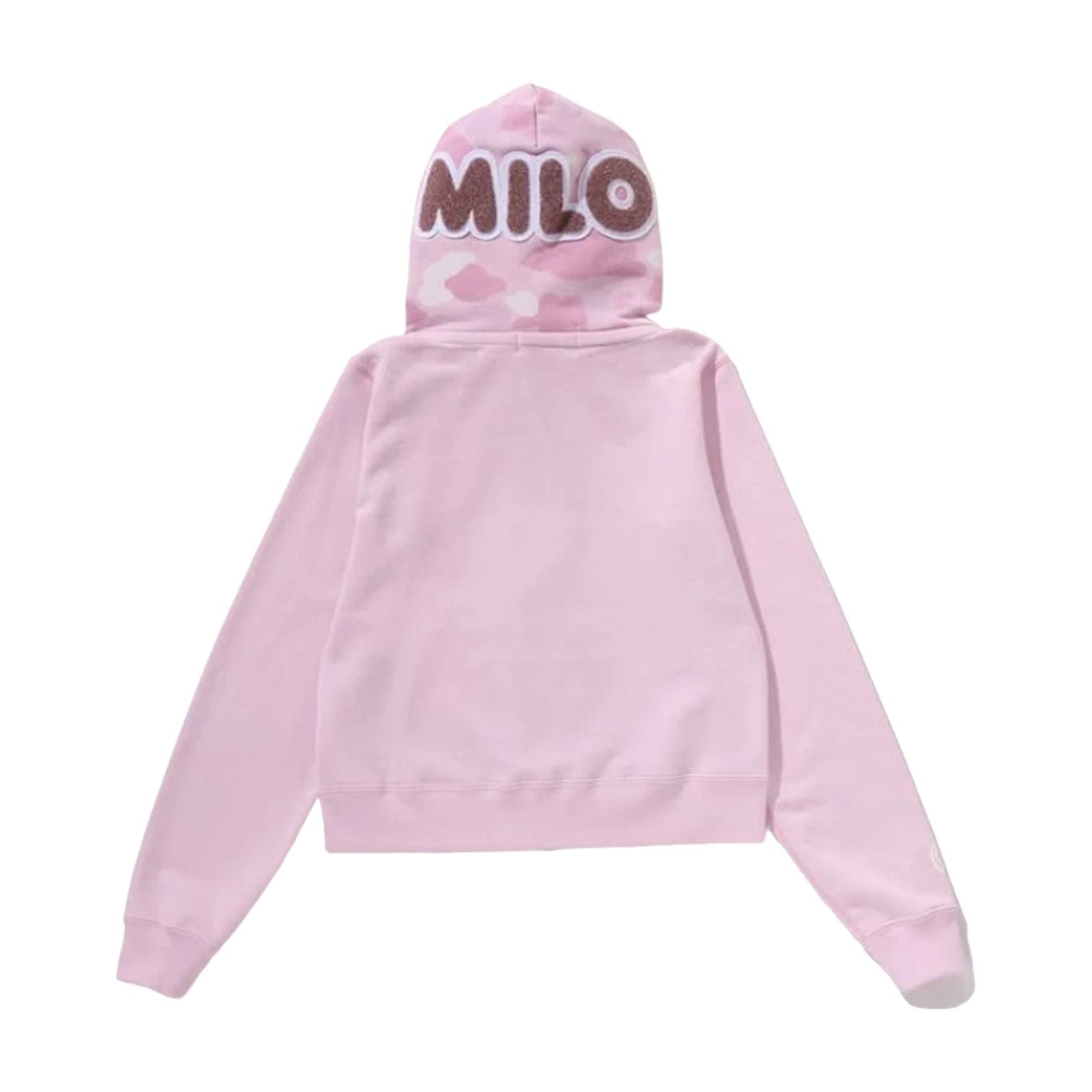 A Bathing Ape Milo Shark Cropped Full Zip Double Hoodie 'Pink' 2M30-215-301-PNK