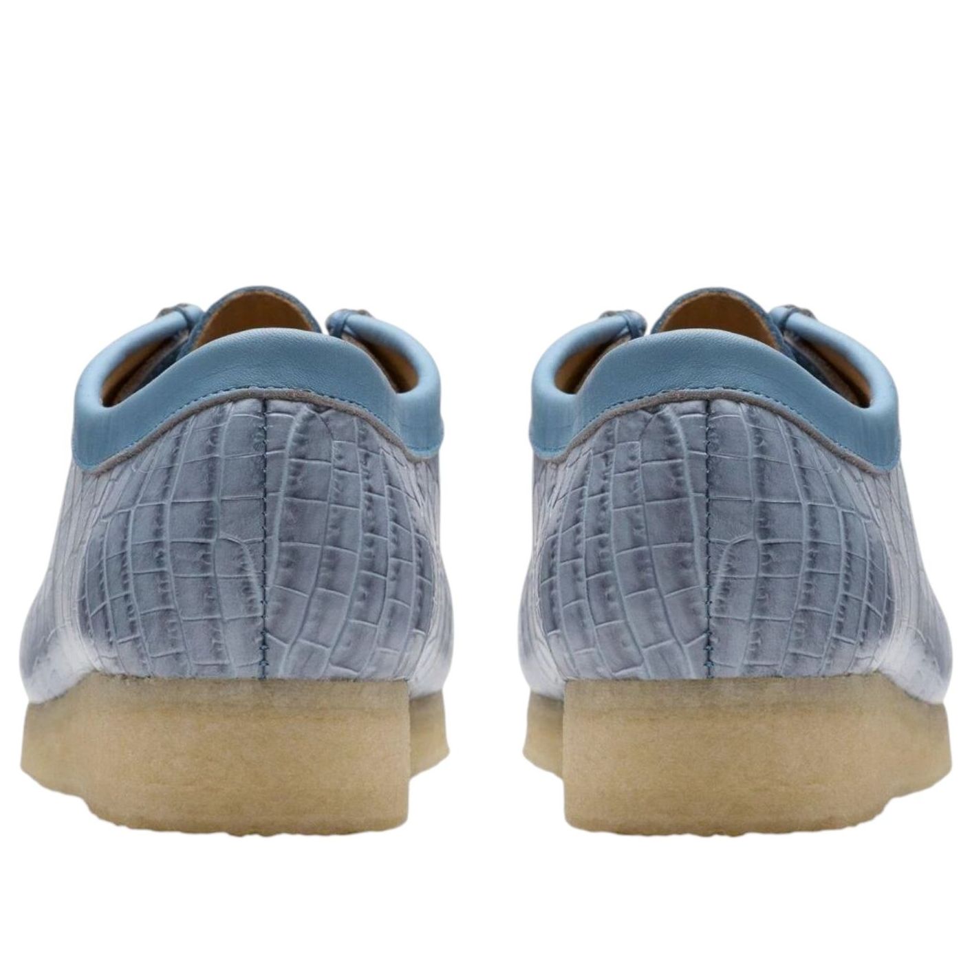 (WMNS) Clarks Wallabee Croc 'Powder Blue' 26180681