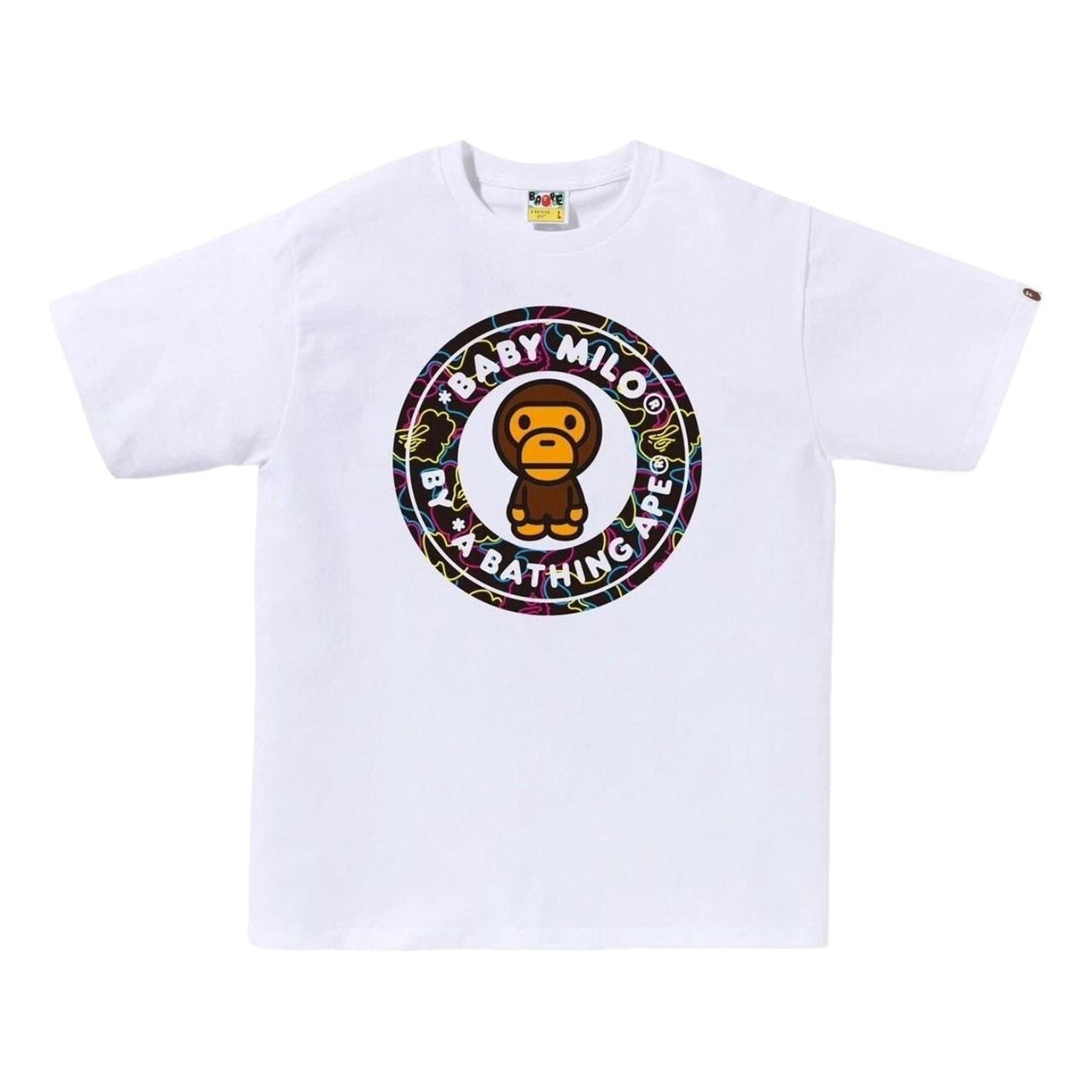 A Bathing Ape Neon Camo Milo Busy Works T-Shirt 'White' 2L30-110-009-WHT