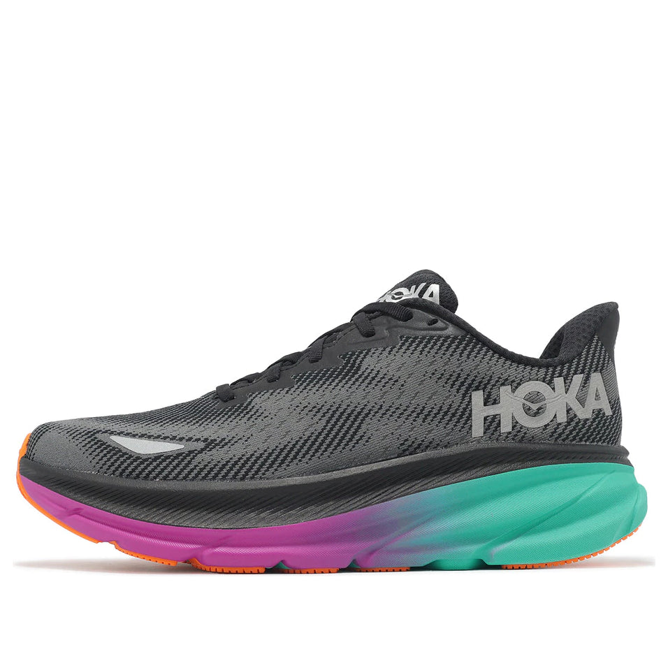 HOKA ONE ONE Clifton 9 Gore-Tex 'Black Electric Aqua' 1141470F-BCQ