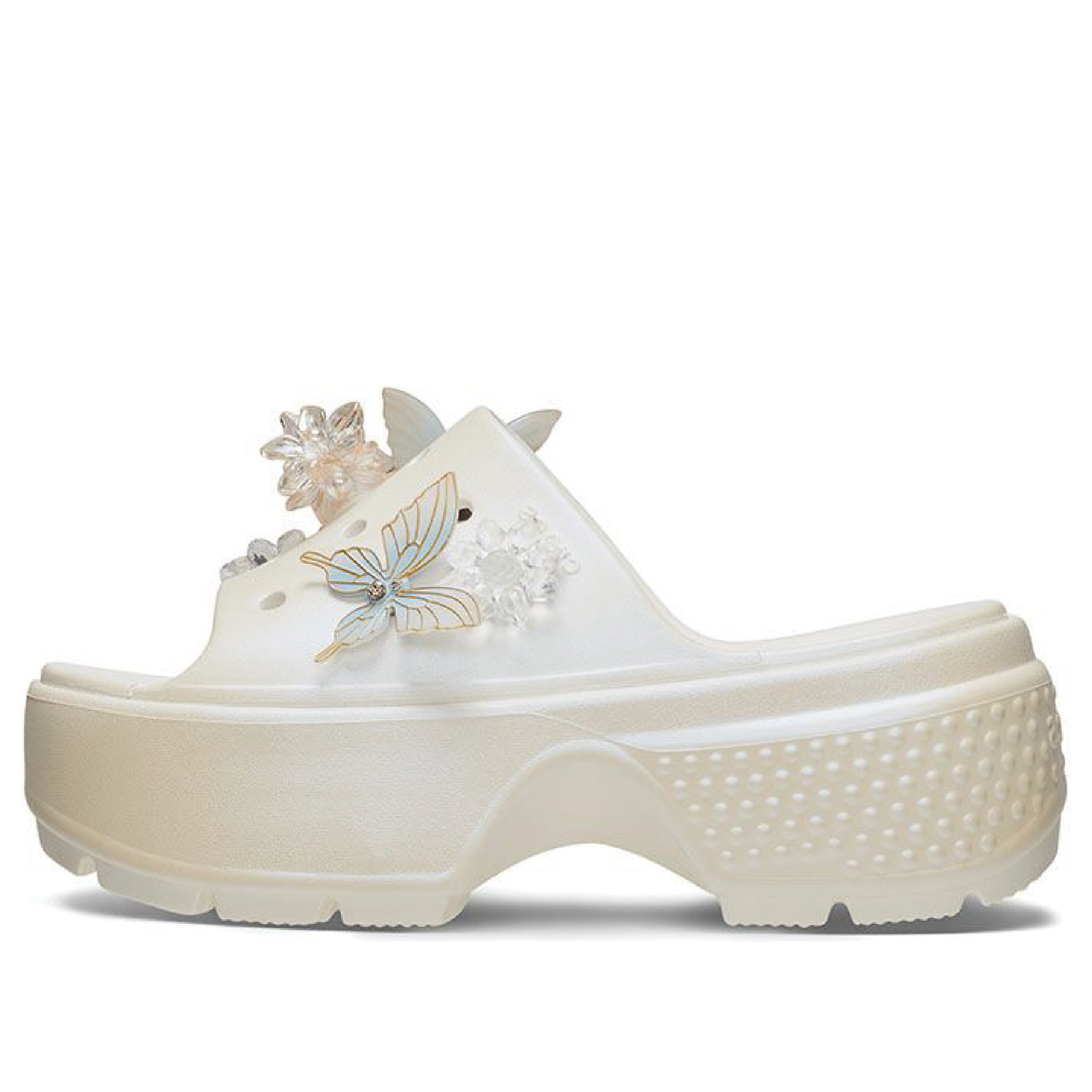 (WMNS) Crocs Stomp Slides 'White' 210180-100