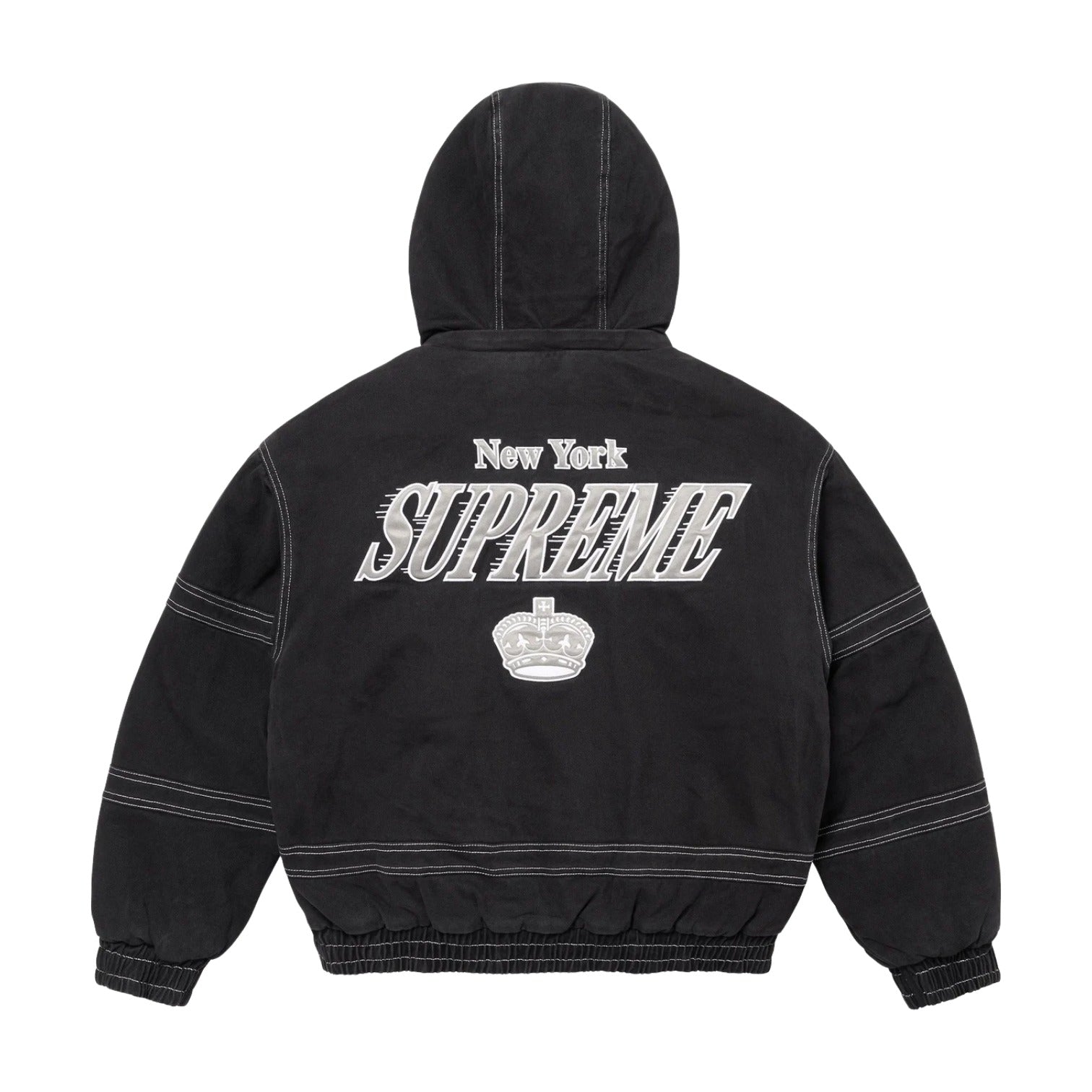 Supreme x Mitchell & Ness Twill Stadium Jacket 'Black' FW24J106-BLACK