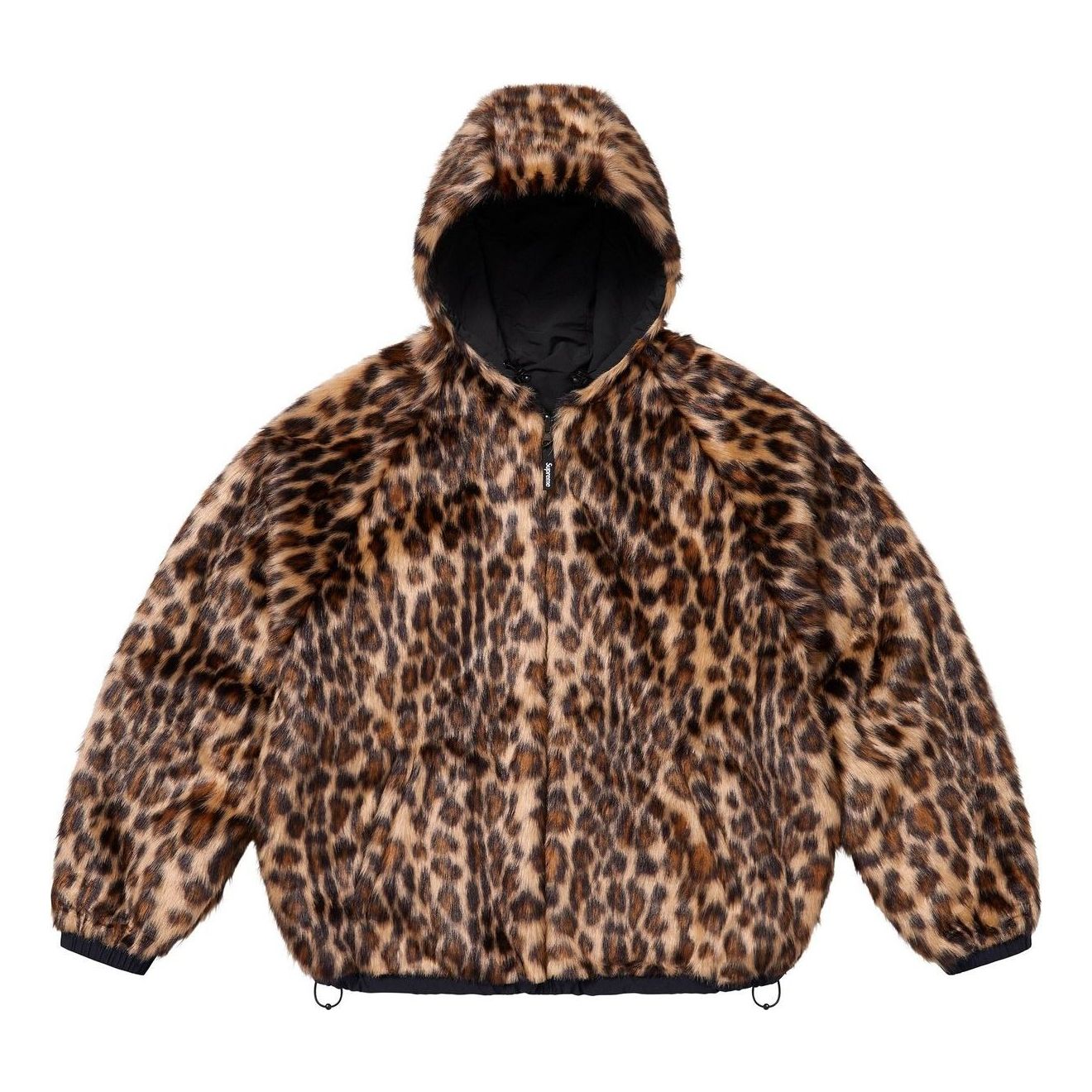 Supreme Faux Fur Reversible Hooded Track Jacket 'Black' SS25J67-BLACK