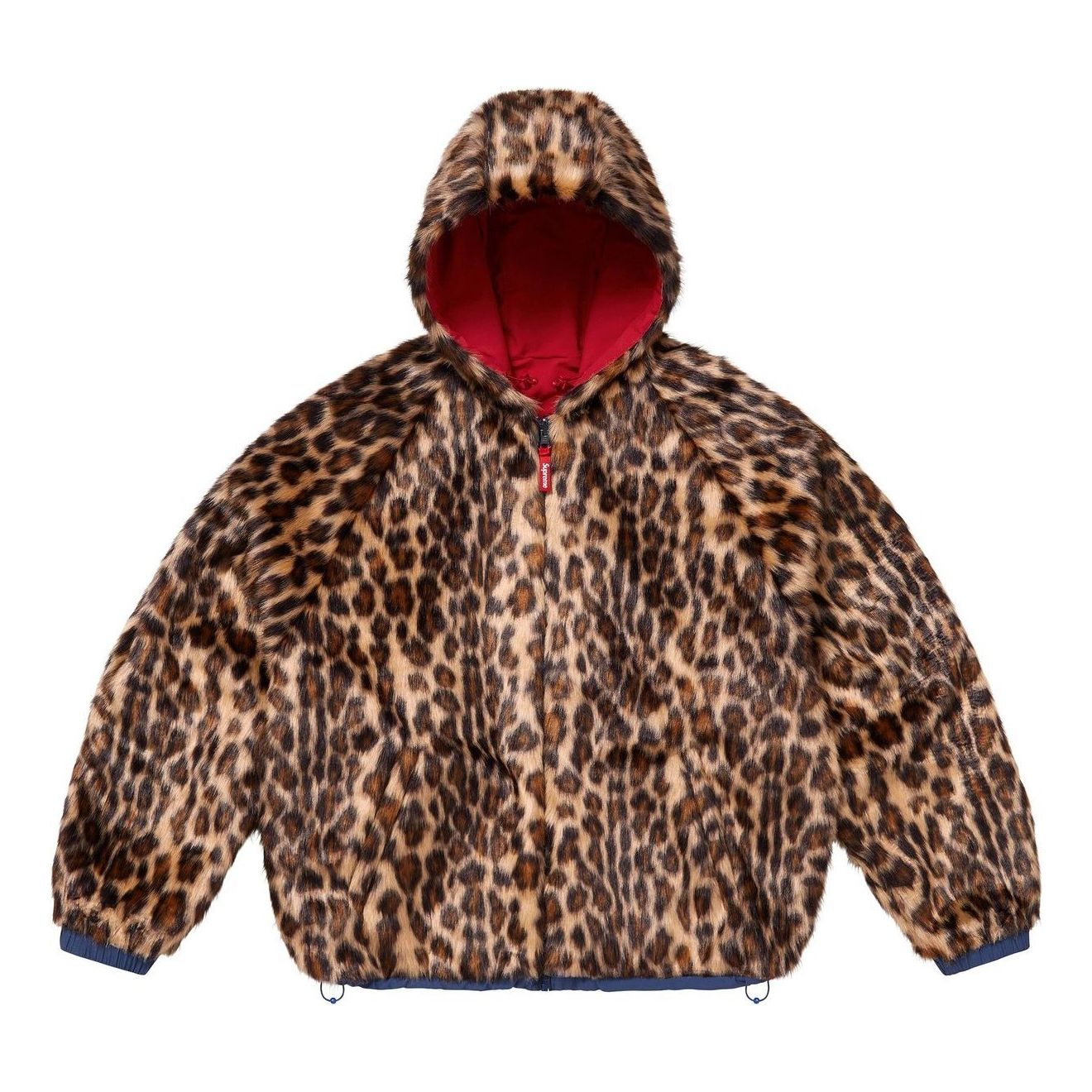 Supreme Faux Fur Reversible Hooded Track Jacket 'Red' SS25J67-RED