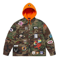 Supreme Patches Hooded Zip Up Shirt 'Woodland Camo' SS25S30-WOODLAND-CAMO