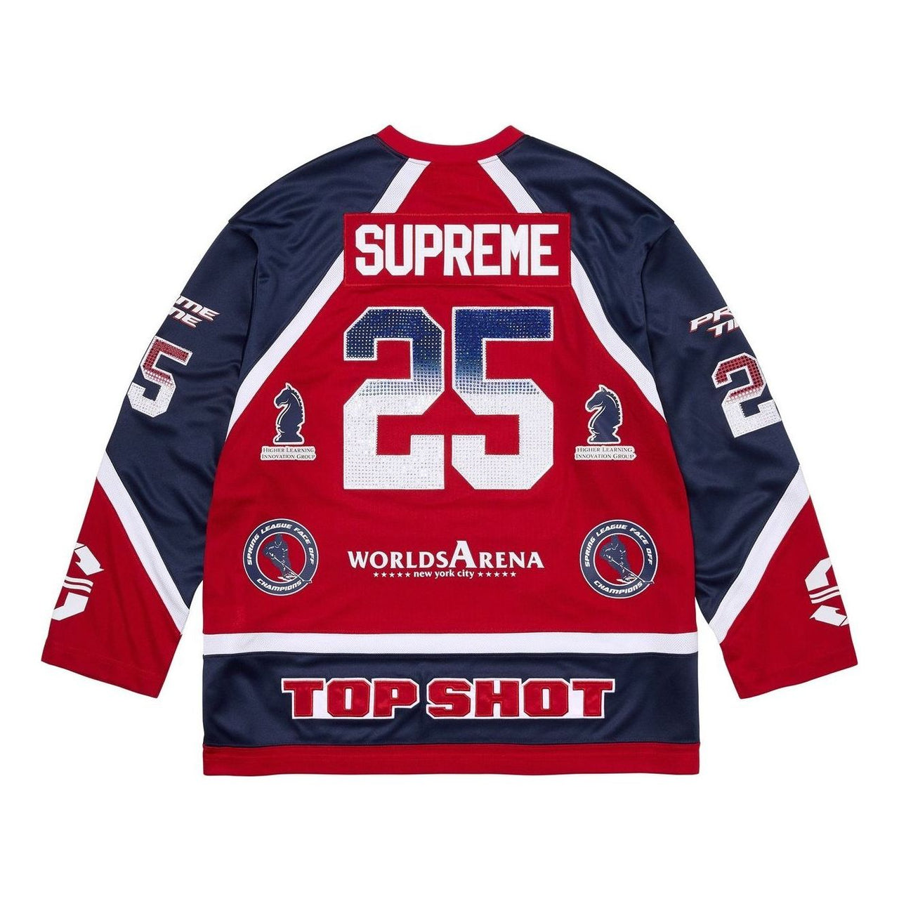 Supreme Rhinestone Hockey Jersey 'Red' SS25KN29-RED