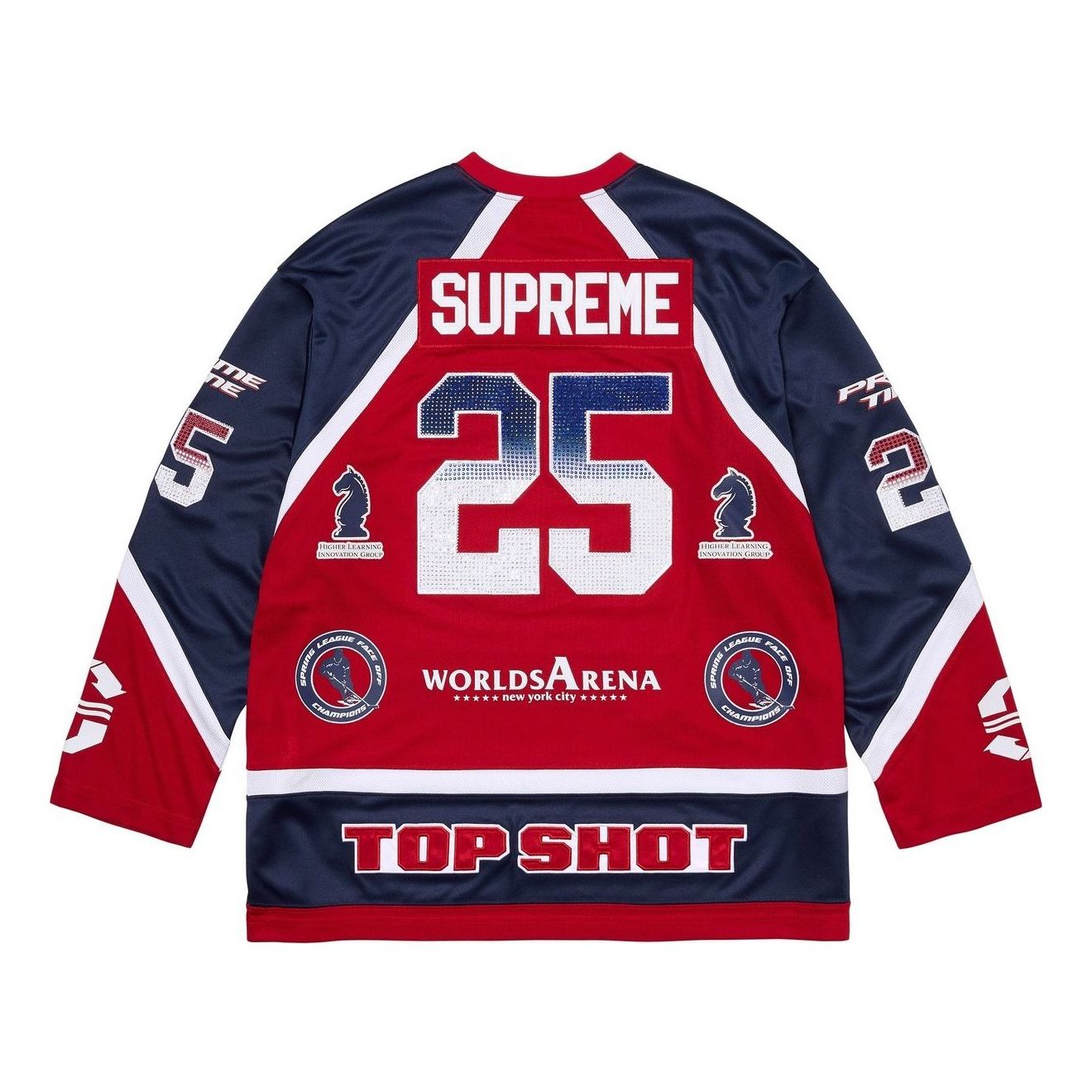 Supreme Rhinestone Hockey Jersey 'Red' SS25KN29-RED