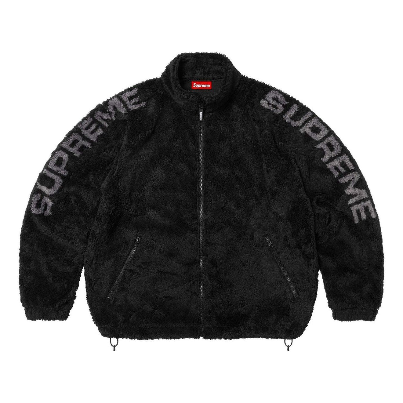 Supreme Shoulder Logo Fleece Jacket 'Black' SS25J28-BLACK