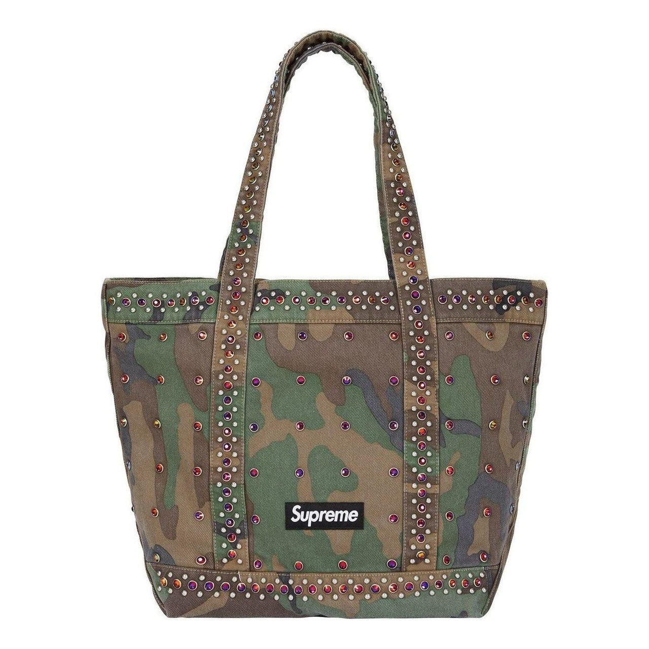 Supreme x B.B. Simon Denim Tote Bag SS25 'Woodland Camo' SS25B22-WOODLAND-CAMO