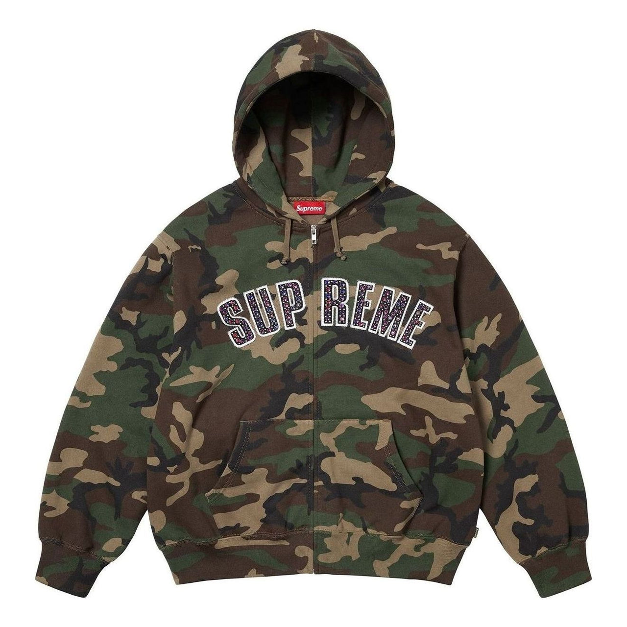 Supreme x B.B. Simon Zip Up Hooded Sweatshirt 'Woodland Camo' SS25SW50-WOODLAND-CAMO