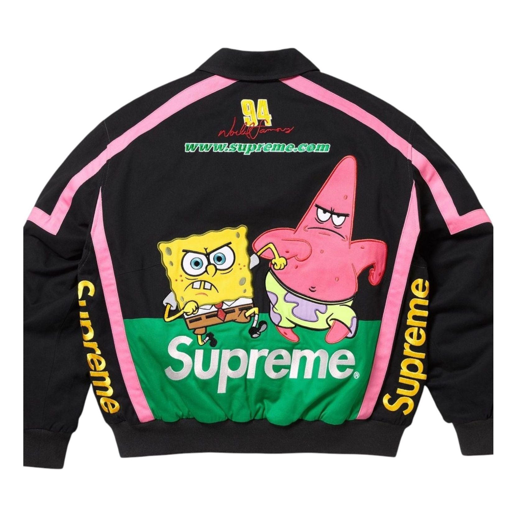 Supreme x Spongebob Squarepants x Jeff Hamilton Racing Jacket 'Black' SS25J81-BLACK