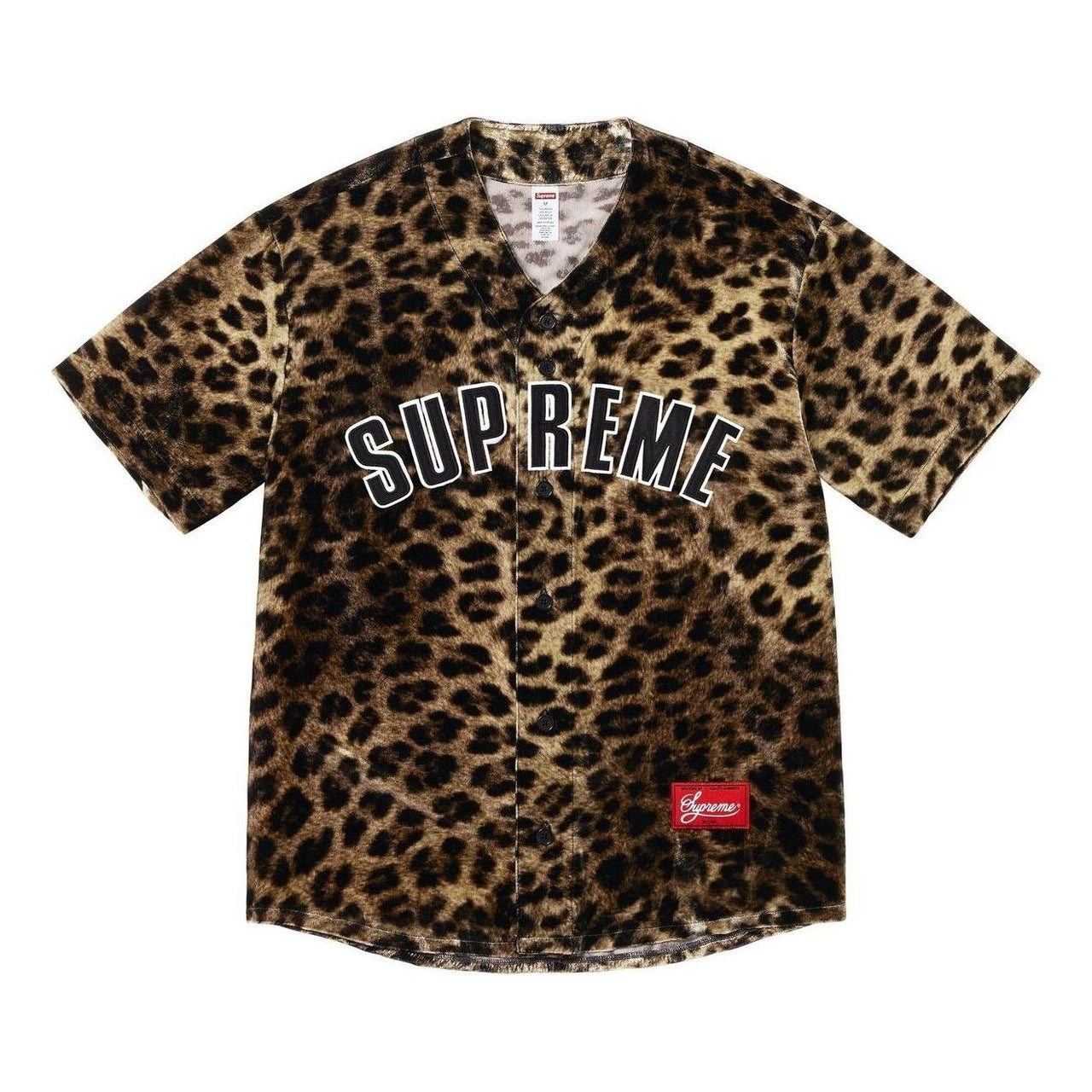Supreme Velvet Baseball Jersey 'Leopard' SS25KN69-LEOPARD