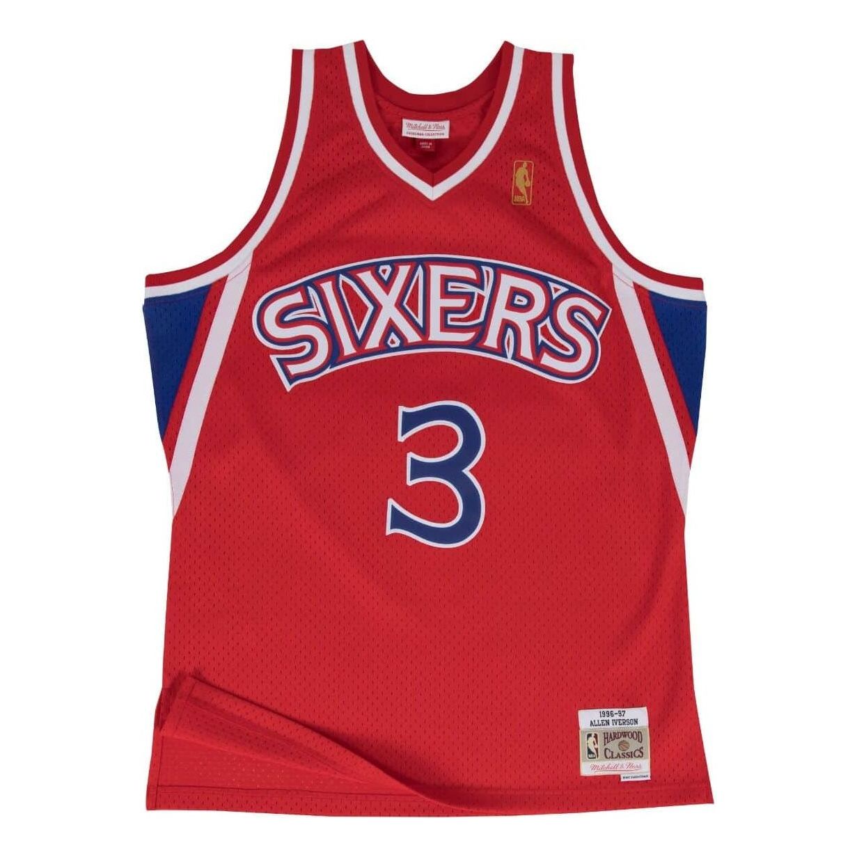 Mitchell & Ness NBA Swingman Jersey Philadelphia 76ers Road 1996-97 Allen Iverson 'Red' SMJYGS18199-P76SCAR96AIV