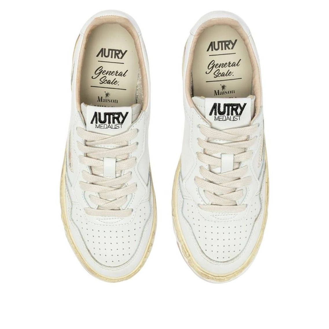 AUTRY × Maison MIHARA YASUHIRO General Scale Medalist Low Supervintage 'White' C15FW301-WHITE