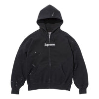 Supreme x MM6 Maison Margiela Box Logo Zip Up Hooded Sweatshirt 'Black' SUP-SS26-100-BLK